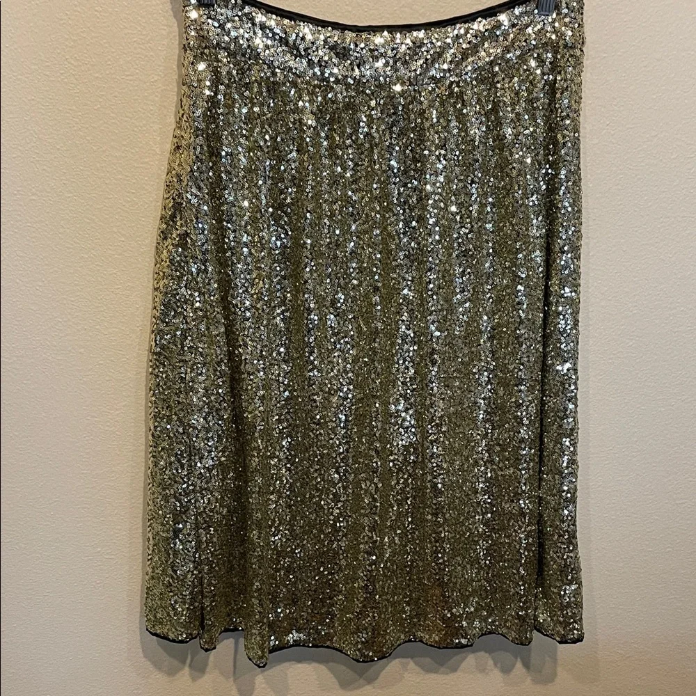 XL Ampersand & Avenue Gold Sequin Skirt